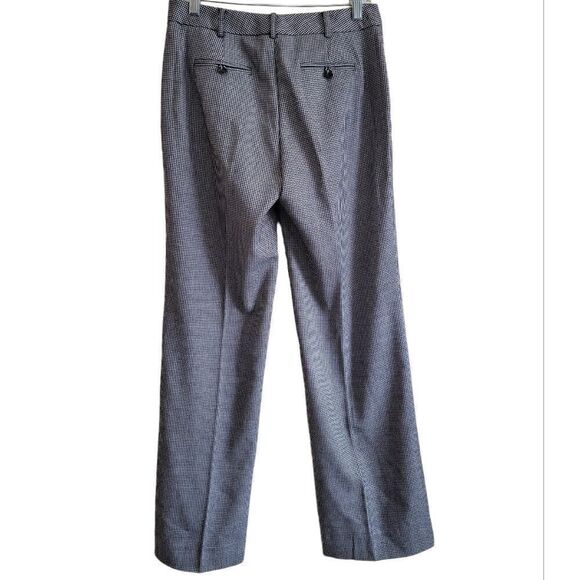 Jones New York Black and White Houndstooth Straight Leg Pants Sz 4 - Picture 5 of 8